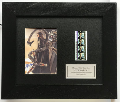 Handmade display featuring original 35mm film cells for a Spider-Man 2 fan vSR