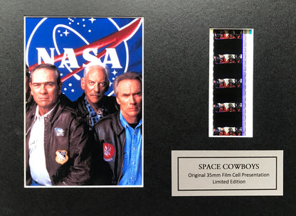 Handmade display featuring original film cells for SPACE COWBOYS of 2000 fans