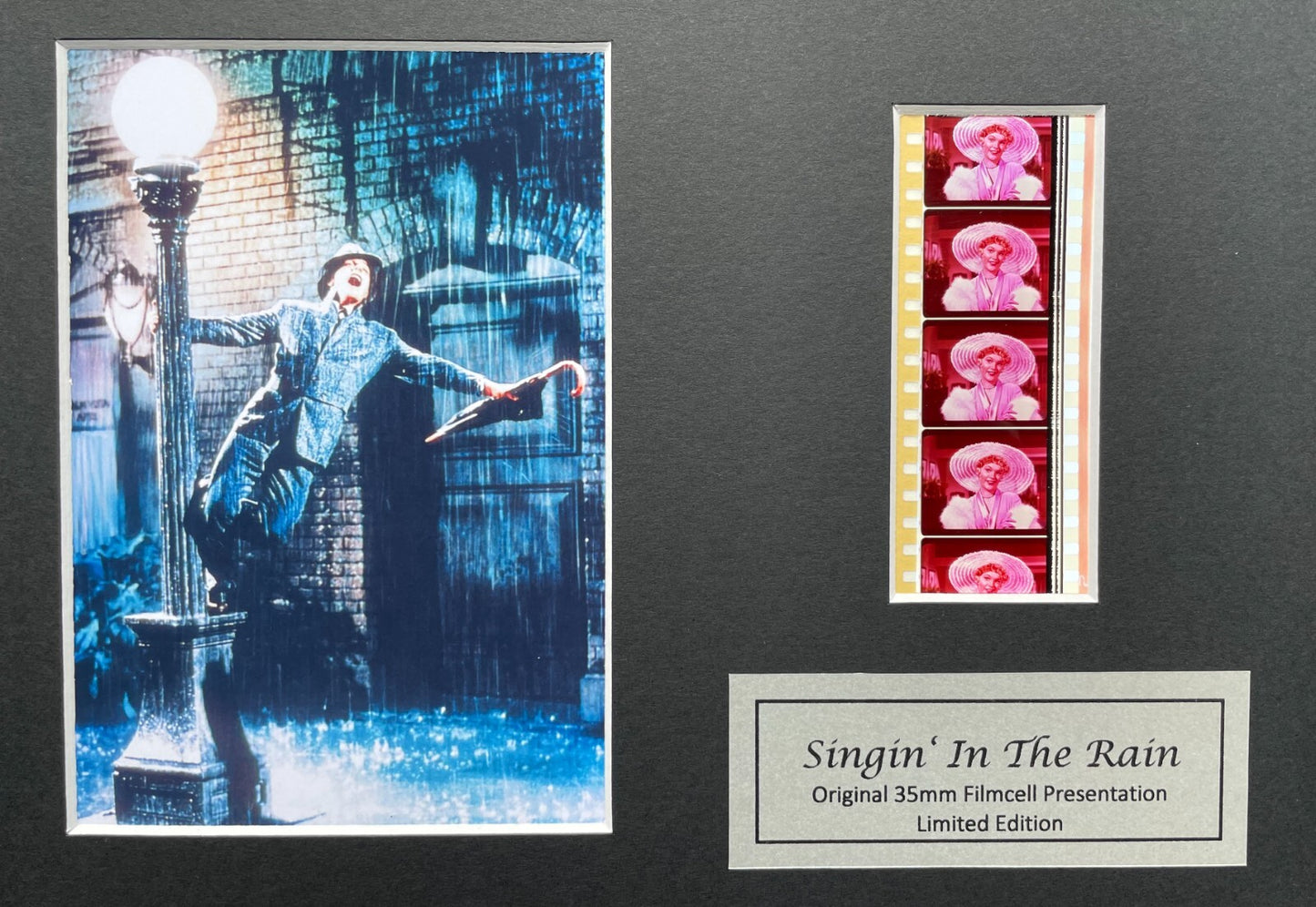 Singin' In The Rain Original 35mm Film Cells set in Quality Wood Frame + COA