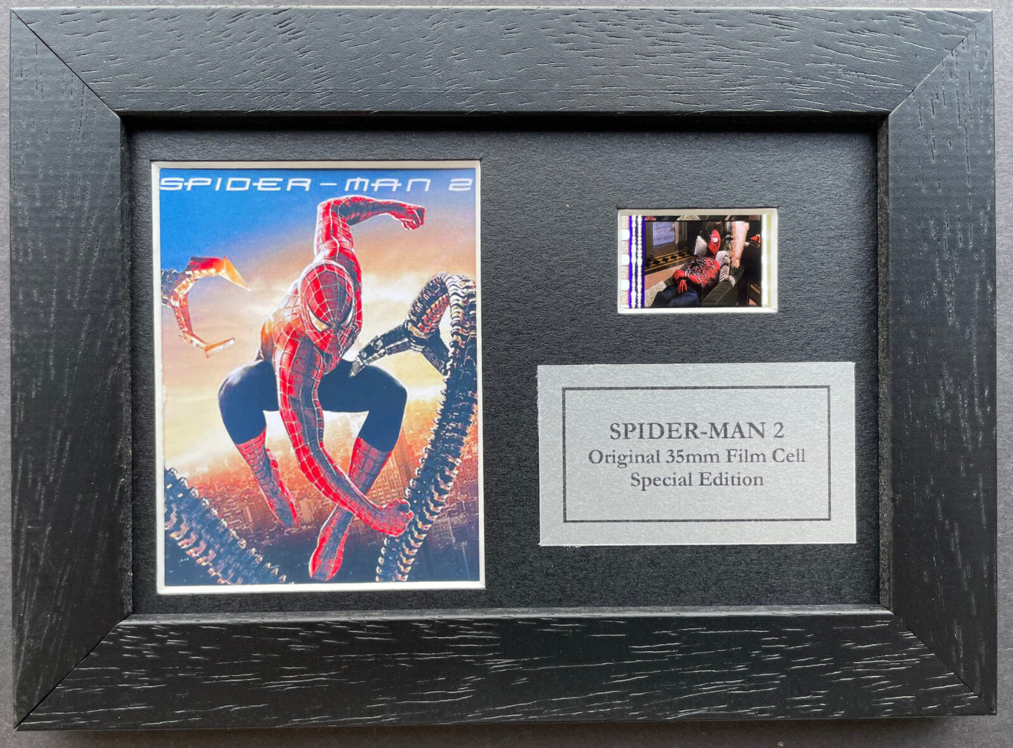 Handmade display inc original Mini 35mm film cells for a Spider-Man 2 fan + COA