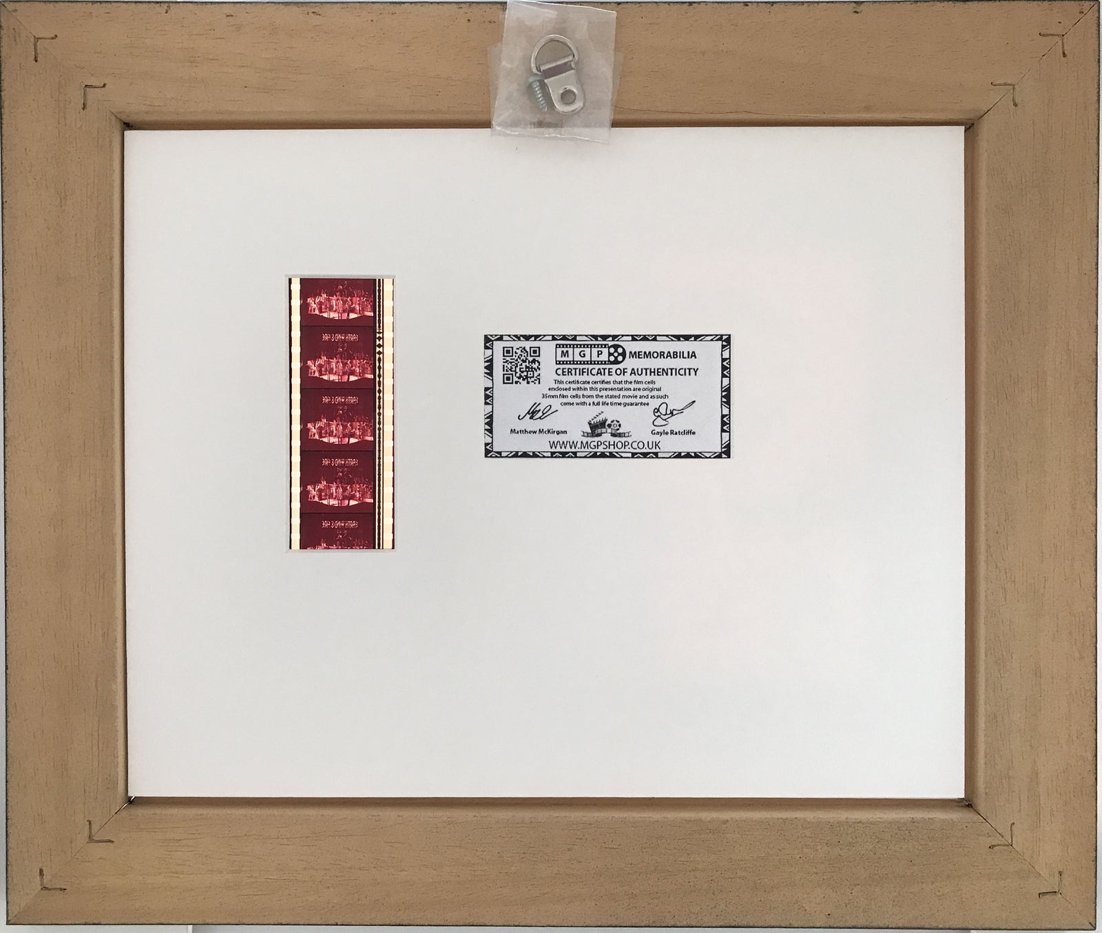 Hand crafted display featuring original 35mm film cells for a BEE GEES fan vSP2