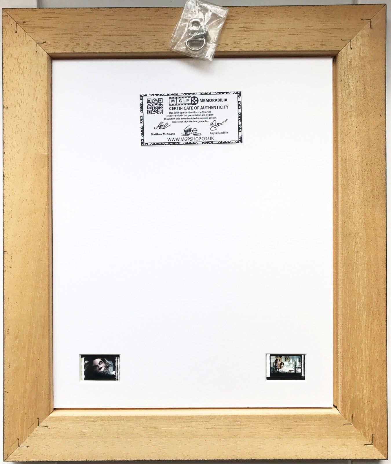 Hand crafted display featuring original 35mm film cells for SEED OF CHUCKY fans