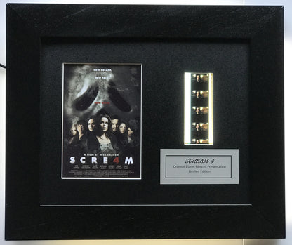 Hand crafted display featuring original film cells for a Scream 4 fan + Coa