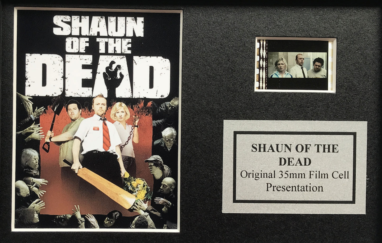 Handmade display featuring original Mini film cells for SHAUN of the DEAD fans