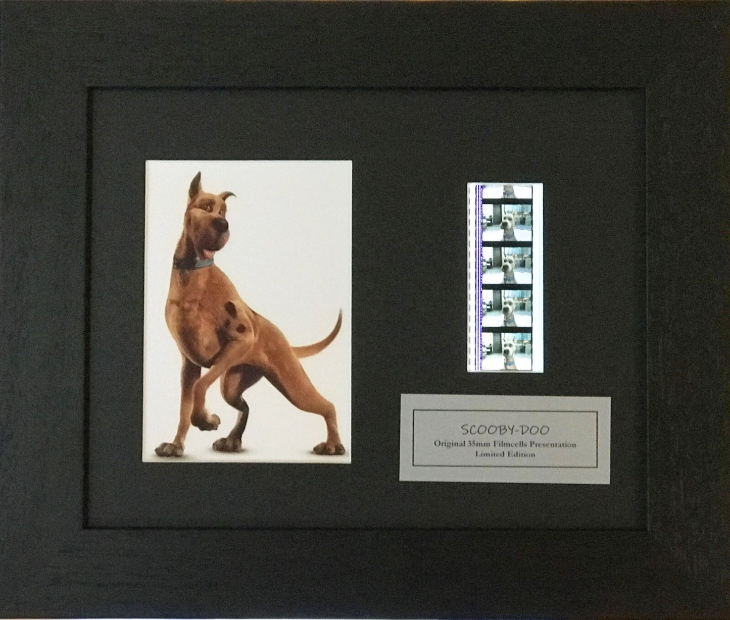 Hand crafted display featuring original 35mm film cells for Scooby-Doo fans v1