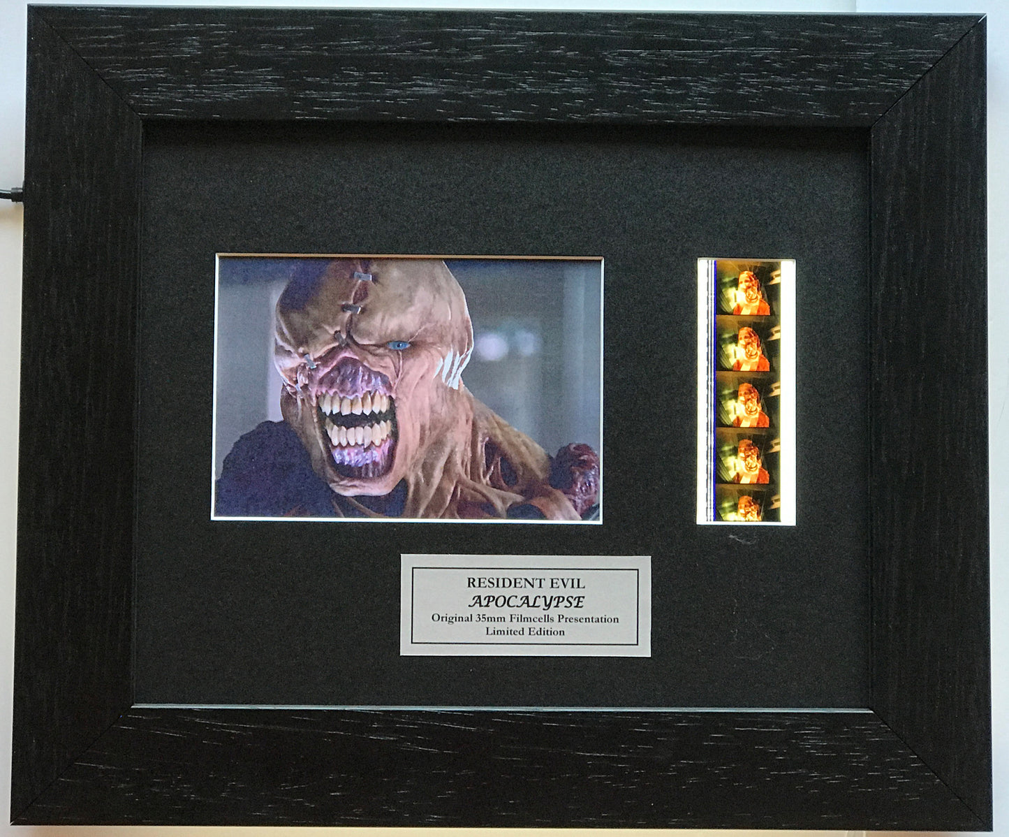 Hand crafted display featuring original film cells for a Resident Evil fan v2