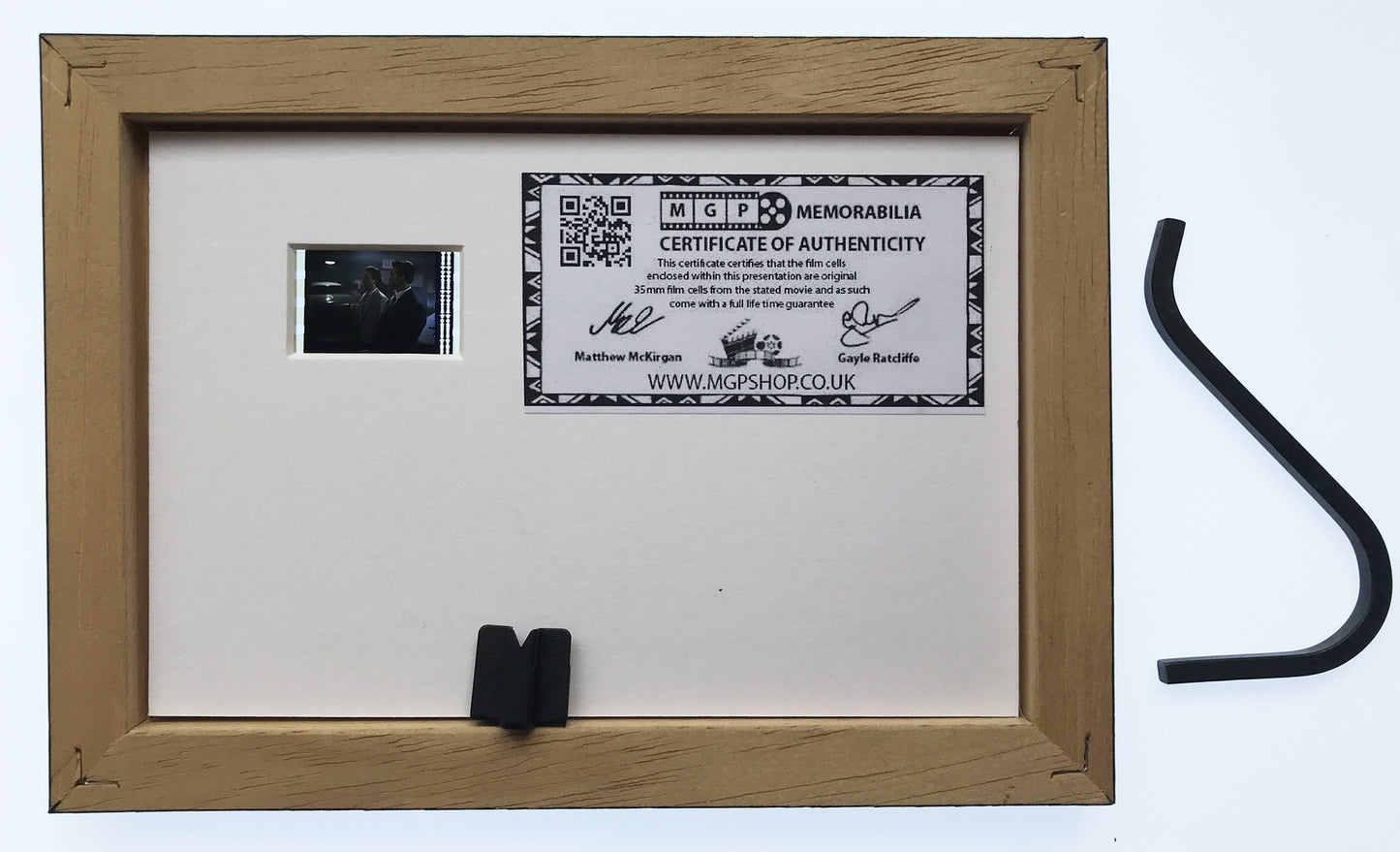 Hand crafted display featuring original Mini 35mm film cells for RED HEAT fans