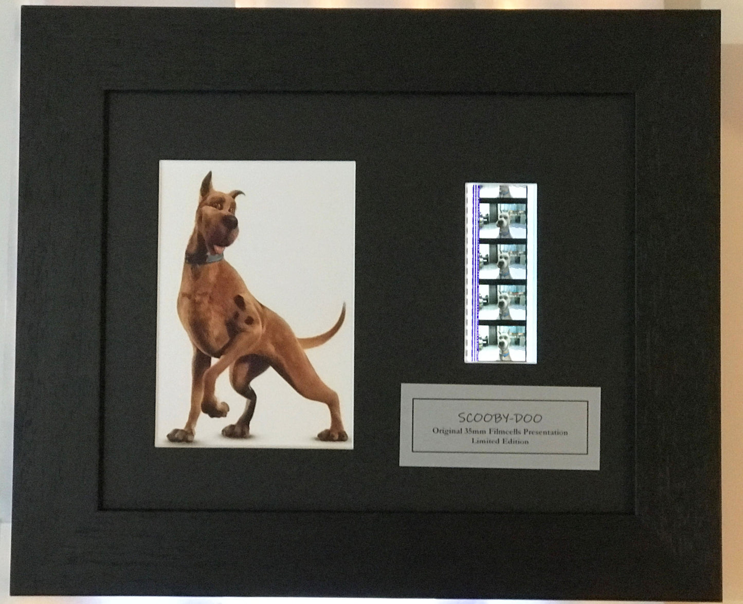 Hand crafted display featuring original 35mm film cells for Scooby-Doo fans v1