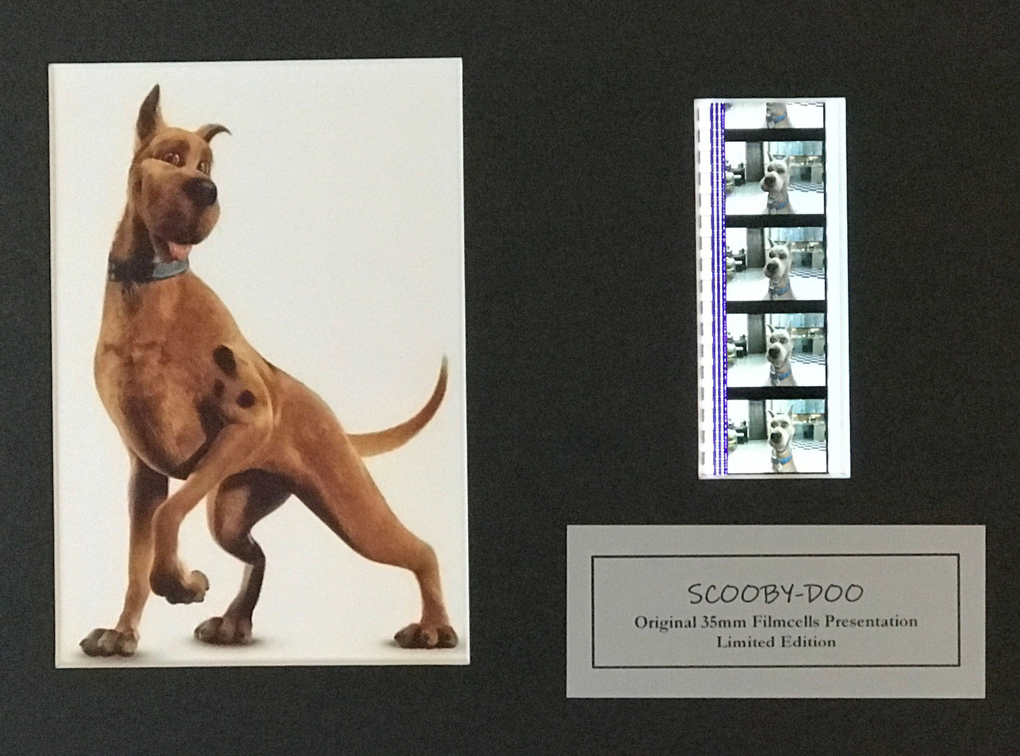 Hand crafted display featuring original 35mm film cells for Scooby-Doo fans v1