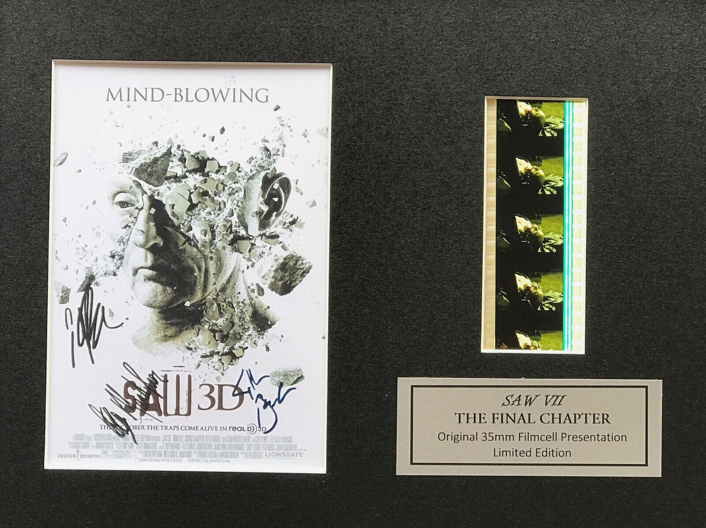 Handmade display inc original filmcells for a SAW VII The Final Chapter fans vSR