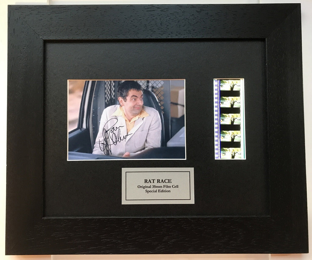 Hand crafted display featuring original 35mm film cells for a RAT RACE fan vSR