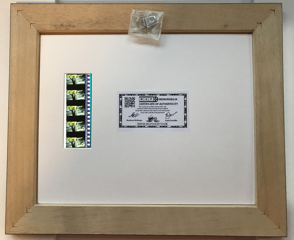 Hand crafted display featuring original 35mm film cells for a RAT RACE fan vSR