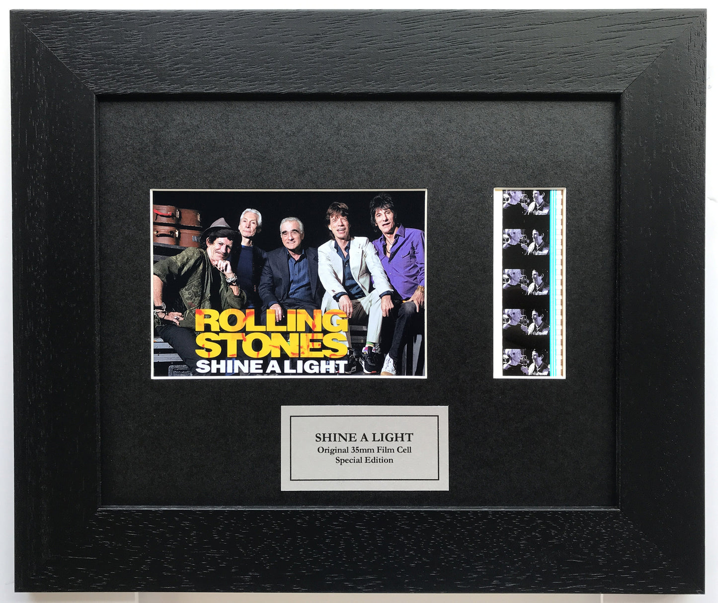 Hand crafted display featuring original film cells for Rolling Stones fans v2