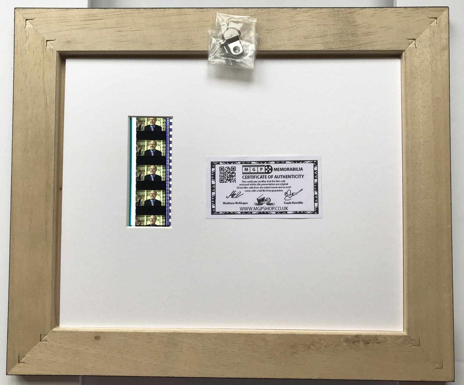 Hand crafted display featuring original 35mm film cells for a RAT RACE fan vCSR