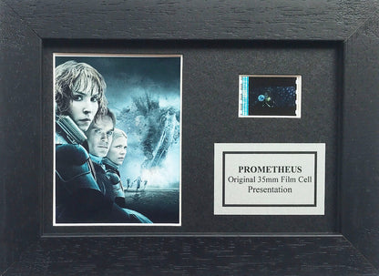 Hand crafted display featuring original Mini 35mm film cell for a PROMETHEUS fan