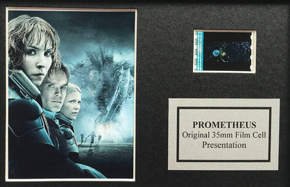 Hand crafted display featuring original Mini 35mm film cell for a PROMETHEUS fan