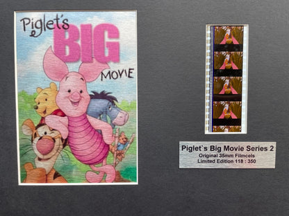 Handmade gift inc original 35mm film cells for a Piglet's Big Movie Series 2 fan