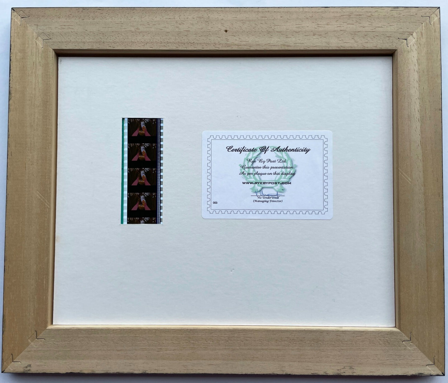 Handmade gift inc original 35mm film cells for a Piglet's Big Movie Series 2 fan