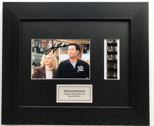 Handmade display featuring original 35mm film cells for a Phenomenon fan vSR