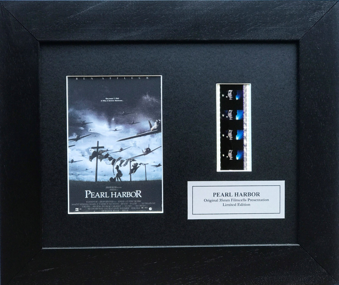 Hand crafted display featuring original 35mm film cells for PEARL HARBOR fans v2