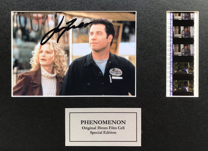 Handmade display featuring original 35mm film cells for a Phenomenon fan vSR