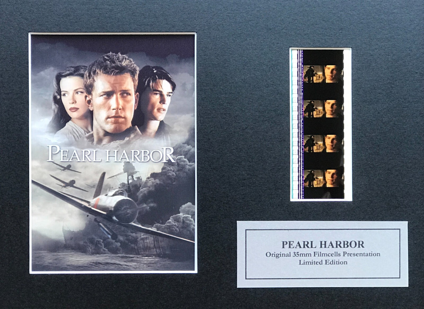 Hand crafted display featuring original 35mm film cells for PEARL HARBOR fans v1