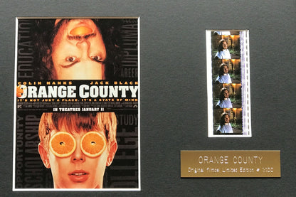 ORANGE COUNTY No 1 of 100 Original 35mm Film Cells set in Quality Wood Frame + COA