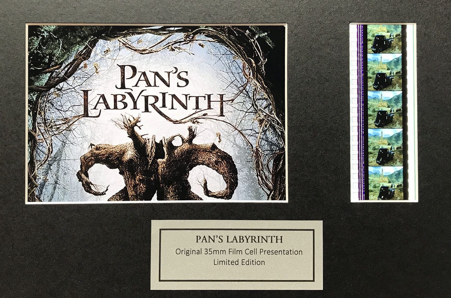 Hand crafted display featuring original film cells for a PAN'S LABYRINTH fan