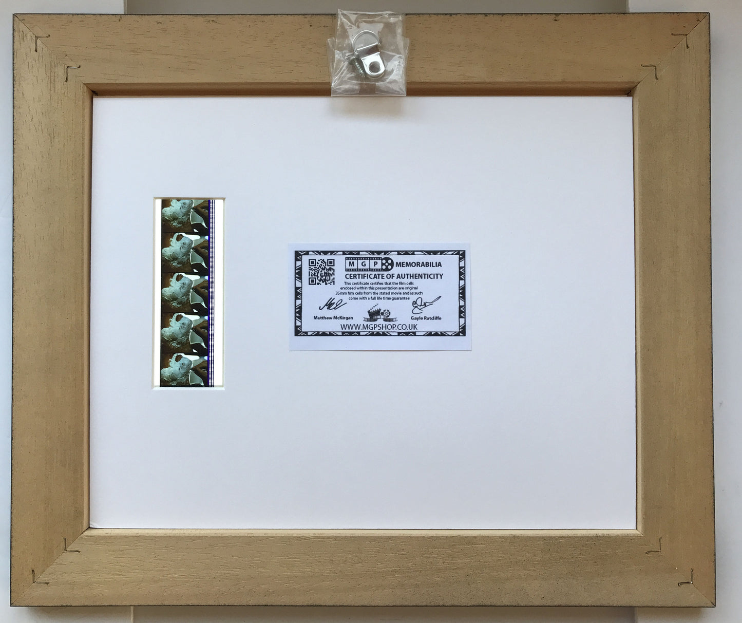 Hand crafted display featuring original 35mm filmcells for a MISERY fan + COA v3
