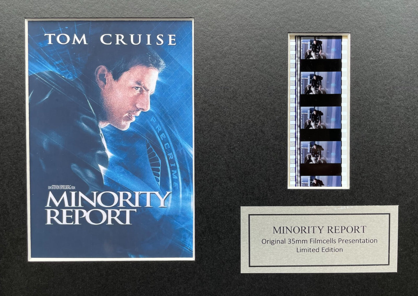 Hand crafted display featuring original film cells for MINORITY REPORT fans v1