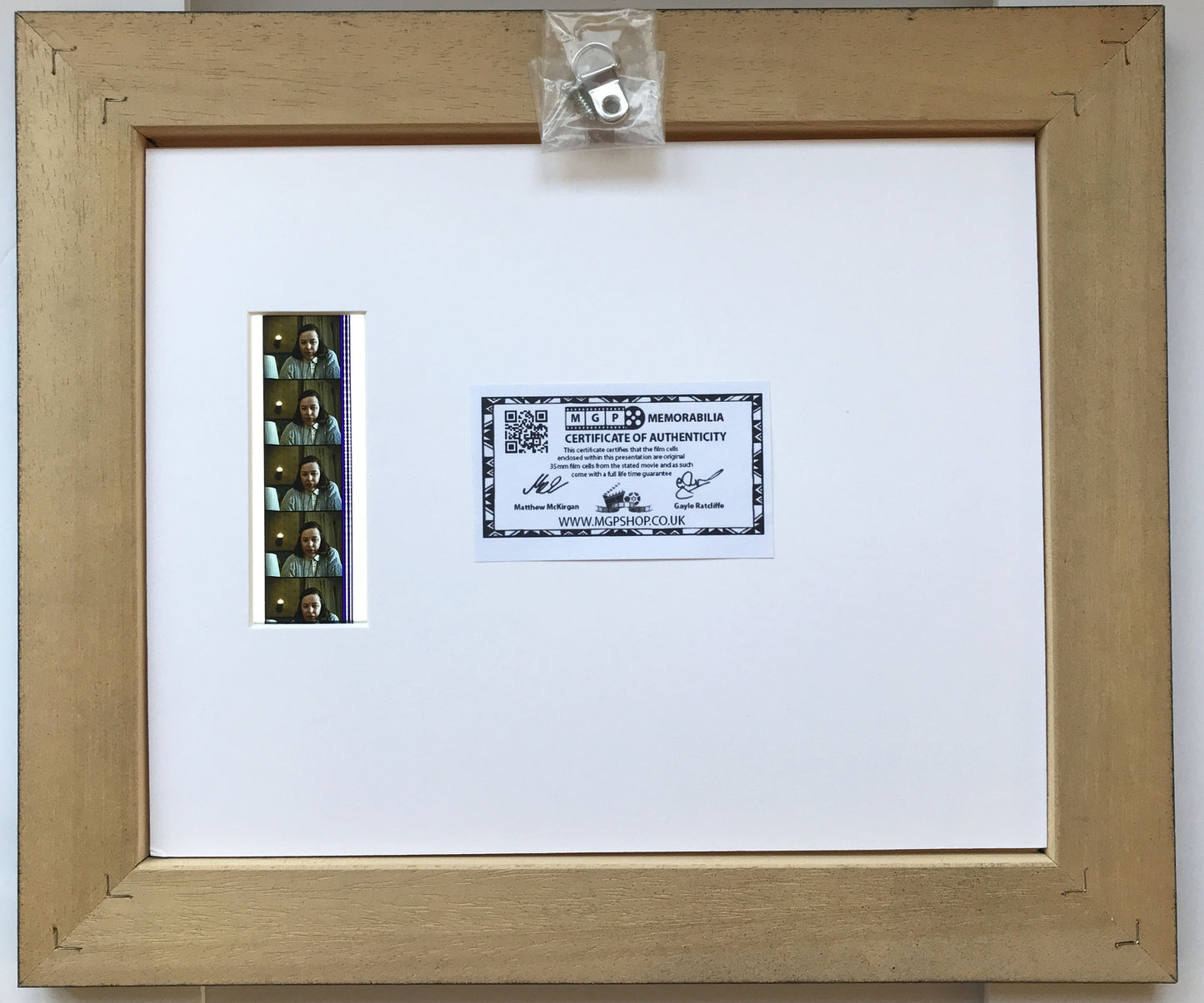 Hand crafted display featuring original 35mm filmcells for a MISERY fan + COA v1