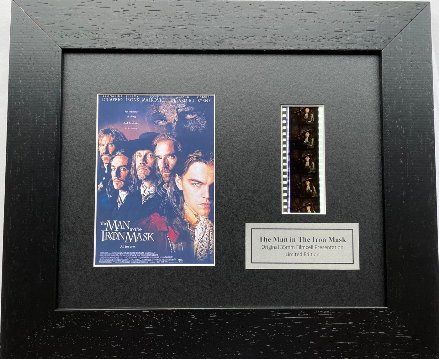 Handmade display featuring original film cells for MAN in The IRON MASK fans v2