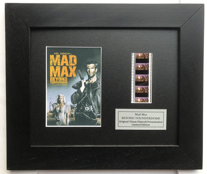 Hand crafted display featuring original 35mm film cells for MAD MAX 3 fans