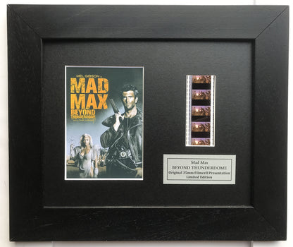 Hand crafted display featuring original 35mm film cells for MAD MAX 3 fans