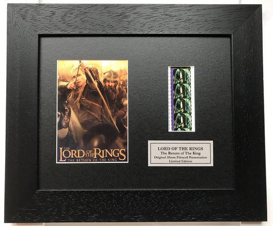 Handmade gift inc original 35mm film cell for LOTR - RETURN of The KING fans v3