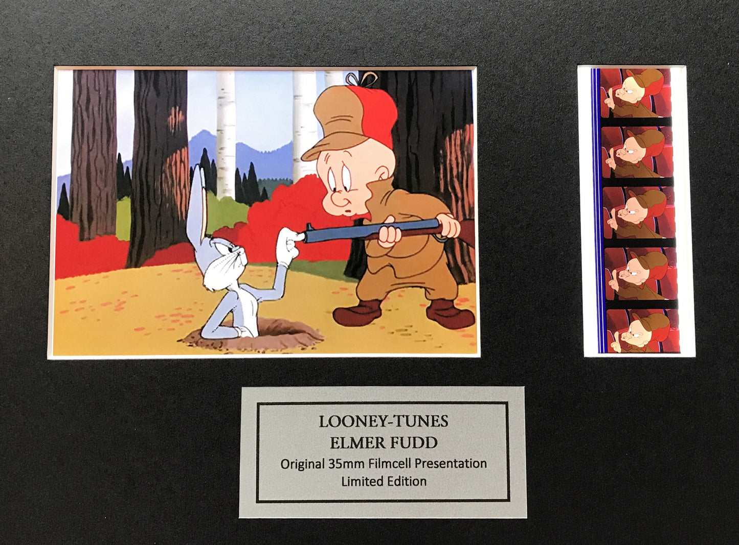 Hand crafted display featuring original Rare filmcells for a LOONEY TUNES fan v1