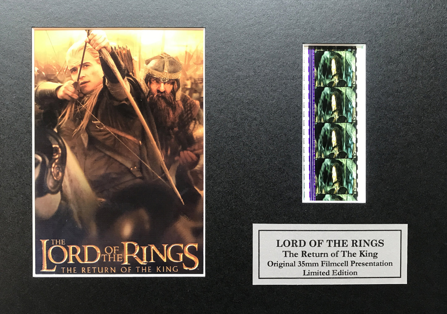 Handmade gift inc original 35mm film cell for LOTR - RETURN of The KING fans v3
