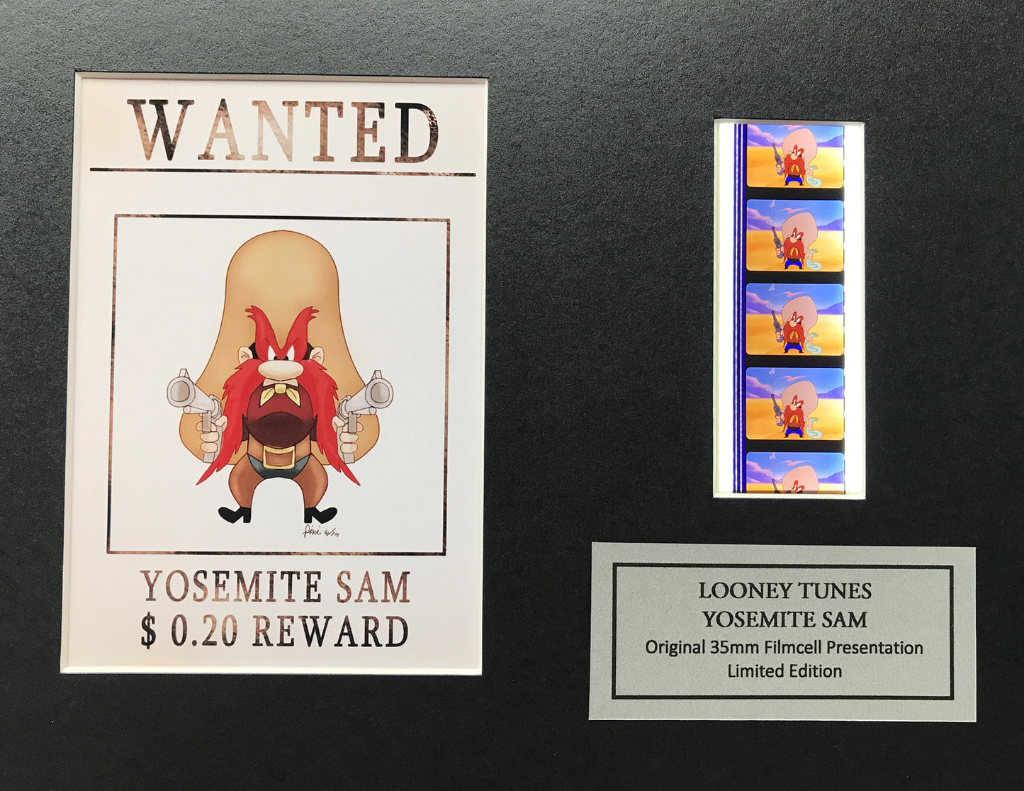 Hand crafted display featuring original Rare filmcells for a LOONEY TUNES fan v2