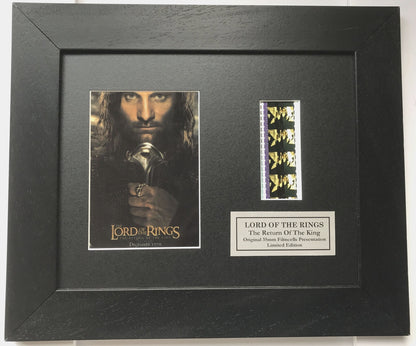 Handmade gift inc original 35mm film cell for LOTR - RETURN of The KING fans v2