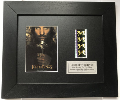 Handmade gift inc original 35mm film cell for LOTR - RETURN of The KING fans v2
