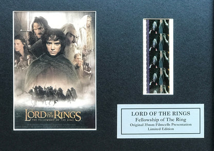 LOTR The FELLOWSHIP O/T RING Original 35mm film cells set in Quality Wood Frame