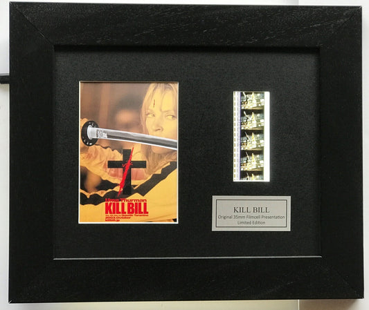 Hand crafted display featuring original 35mm film cells for KILL BILL fans v1
