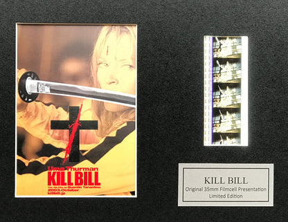 Hand crafted display featuring original 35mm film cells for KILL BILL fans v1