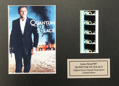 Handmade gift inc original film cells for James Bond QUANTUM OF SOLACE fans v3