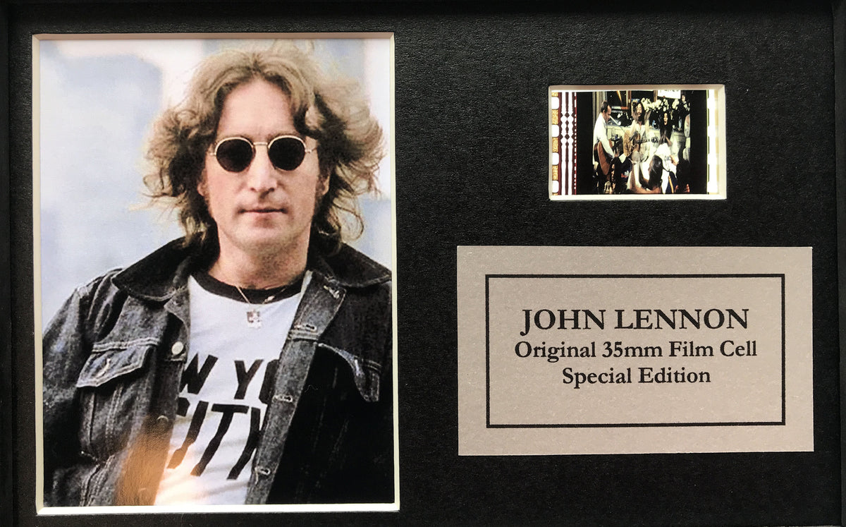 JOHN LENNON (Beatles) Original Mini 35mm Film Cell Memorabilia + COA