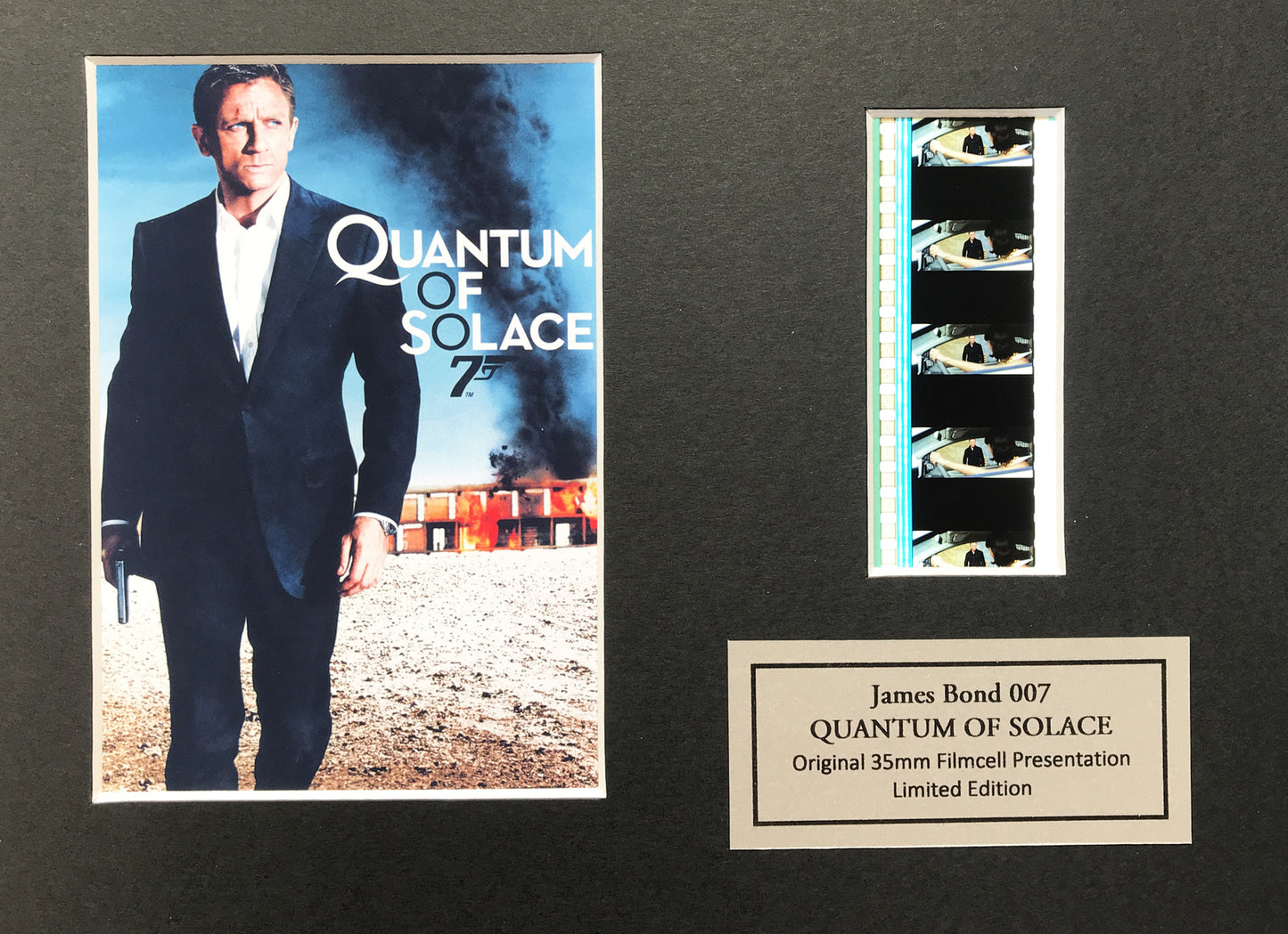 Handmade gift inc original film cells for James Bond QUANTUM OF SOLACE fans v3