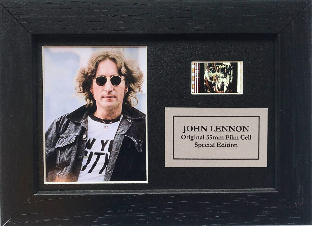 JOHN LENNON (Beatles) Original Mini 35mm Film Cell Memorabilia + COA