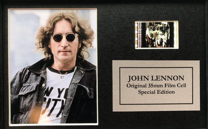 JOHN LENNON (Beatles) Original Mini 35mm Film Cell Memorabilia + COA