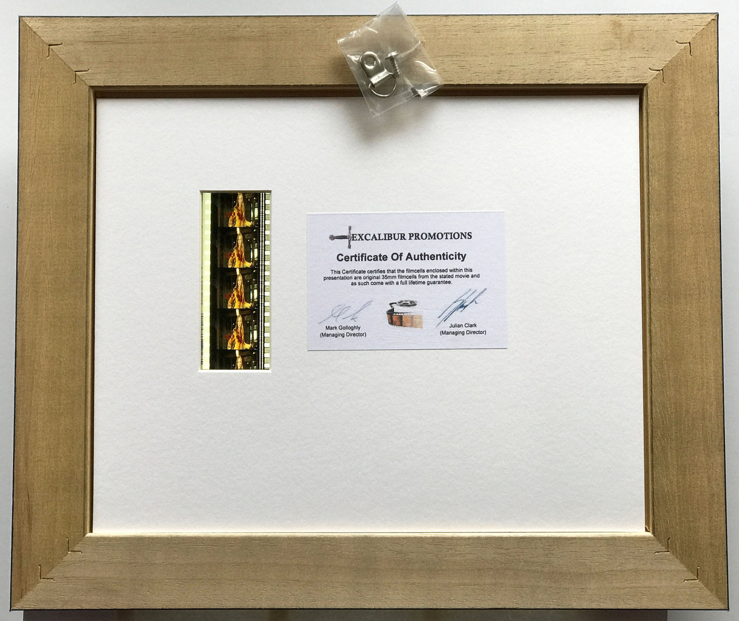 KILL BILL Original 35mm Film Cells set within Quality Wood Frame + Signed Repro