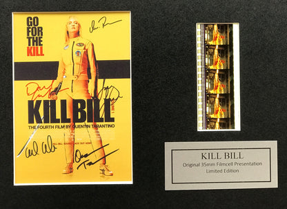 KILL BILL Original 35mm Film Cells set within Quality Wood Frame + Signed Repro